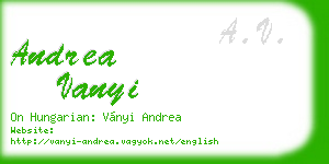andrea vanyi business card